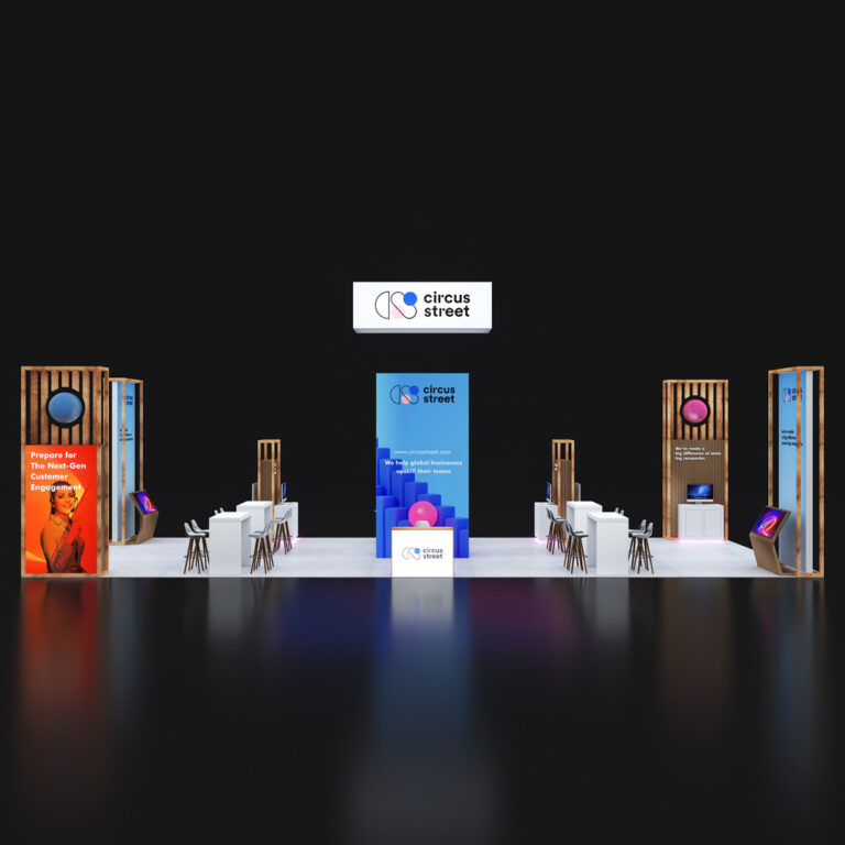 PE2050  072 — 20x50 trade show booth rental by Pure Exhibits