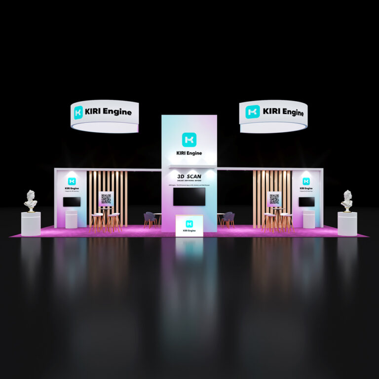 PE2050 011 — 20x50 trade show booth rental by Pure Exhibits