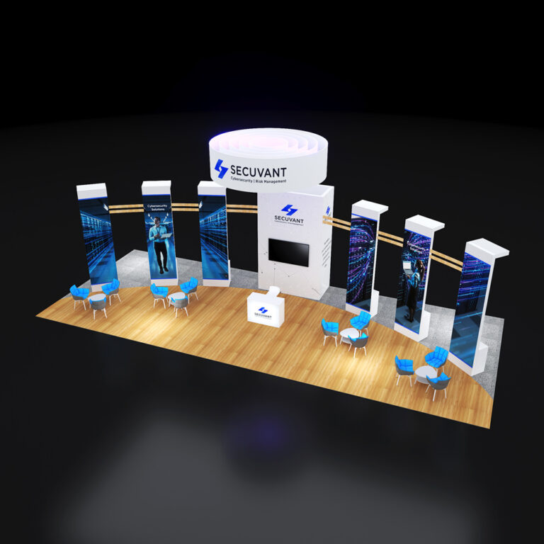 PE2050 015 — 20x50 trade show booth rental by Pure Exhibits