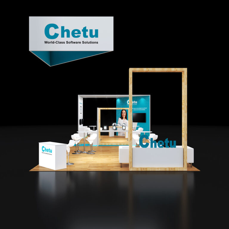 PE2050 016 — 20x50 trade show booth rental by Pure Exhibits