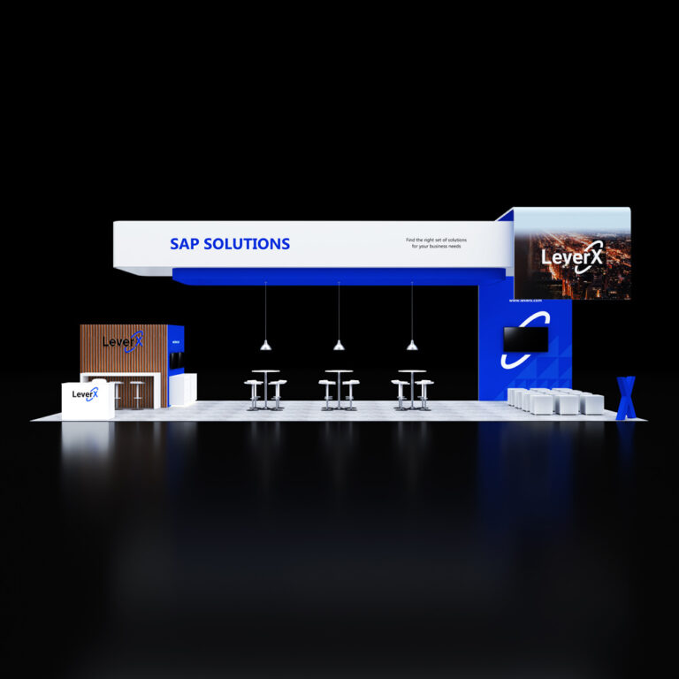 PE2050 017 — 20x50 trade show booth rental by Pure Exhibits