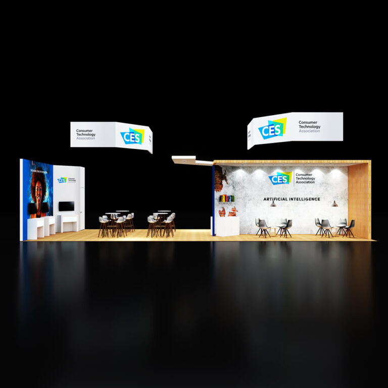 PE2050 019 — 20x50 trade show booth rental by Pure Exhibits