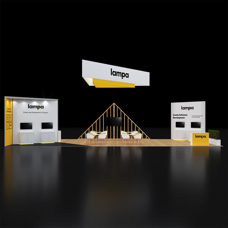 PE2050 006 — 20x50 trade show booth rental by Pure Exhibits