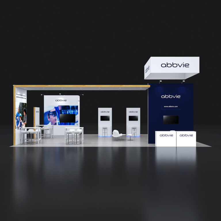 PE3040 012 — 30x40 trade show booth rental by Pure Exhibits