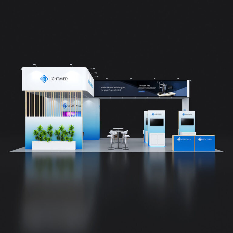 PE3040 015 — 30x40 trade show booth rental by Pure Exhibits