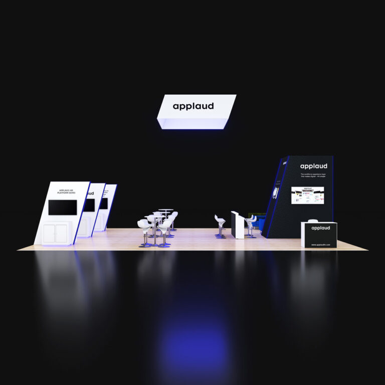 PE3040 017 — 30x40 trade show booth rental by Pure Exhibits