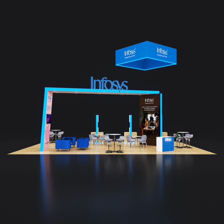 PE3040 018 — 30x40 trade show booth rental by Pure Exhibits
