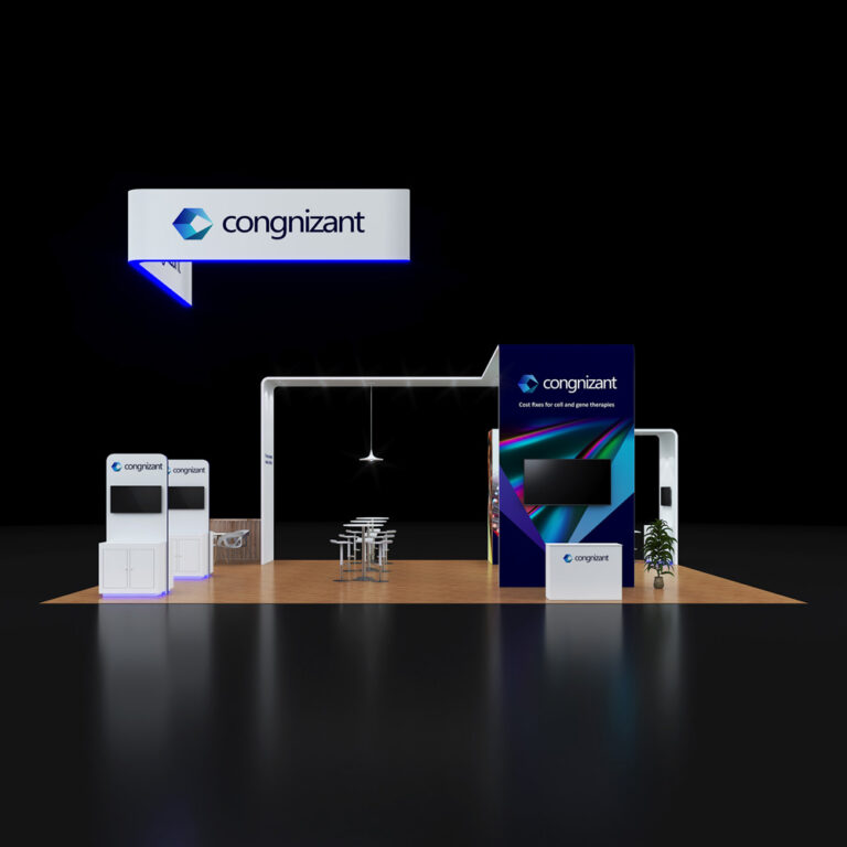 PE3040 027 — 30x40 trade show booth rental by Pure Exhibits