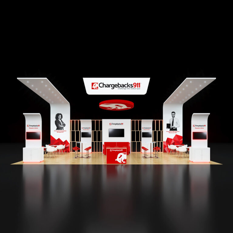 PE3040 035 — 30x40 trade show booth rental by Pure Exhibits