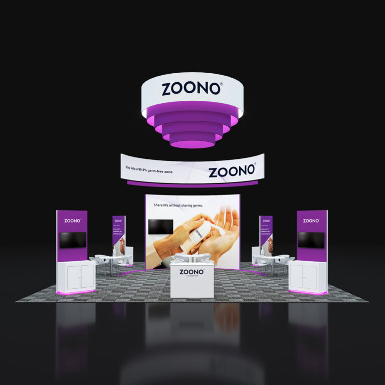 PE3040 038 — 30x40 trade show booth rental by Pure Exhibits