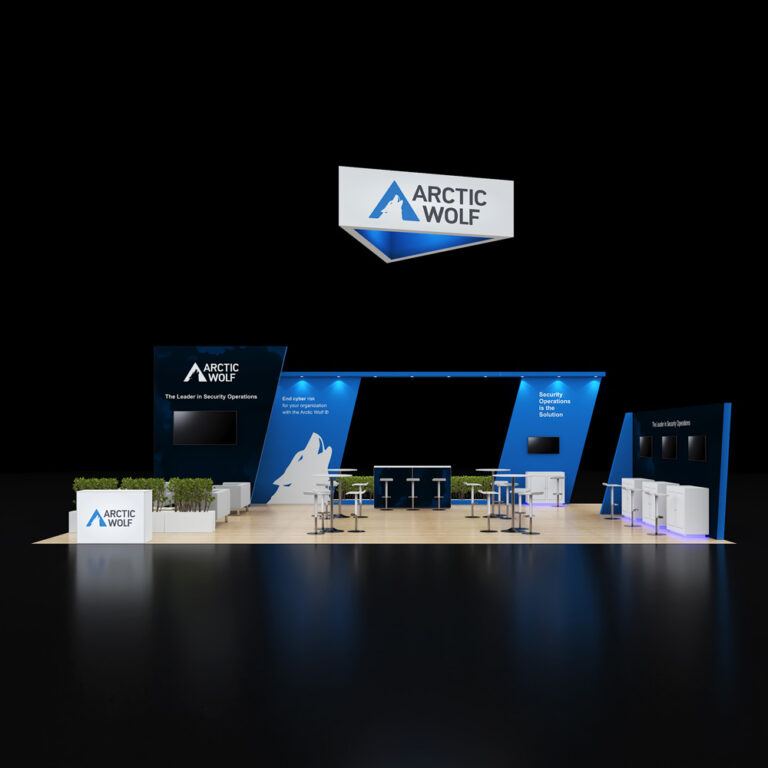 PE3040 041 — 30x40 trade show booth rental by Pure Exhibits