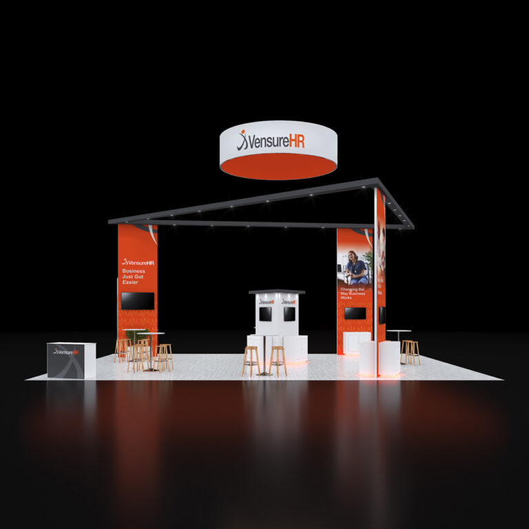 PE3040 042 — 30x40 trade show booth rental by Pure Exhibits