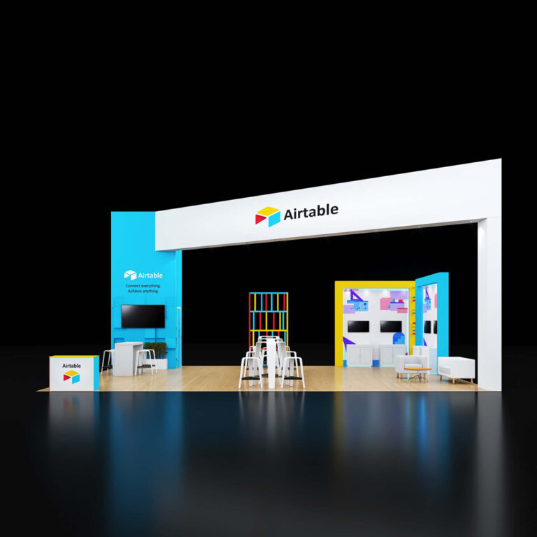PE3040 043 — 30x40 trade show booth rental by Pure Exhibits