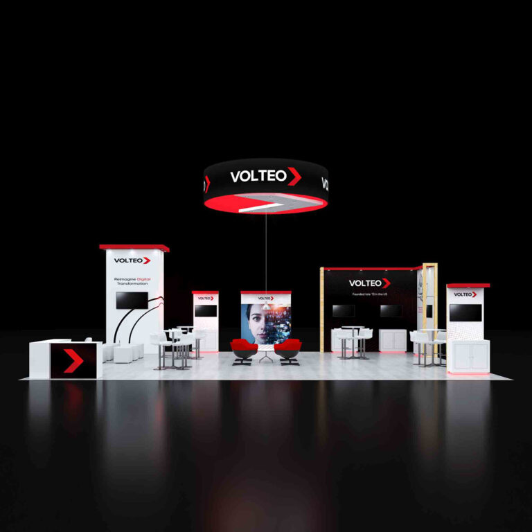 PE3040 044 — 30x40 trade show booth rental by Pure Exhibits