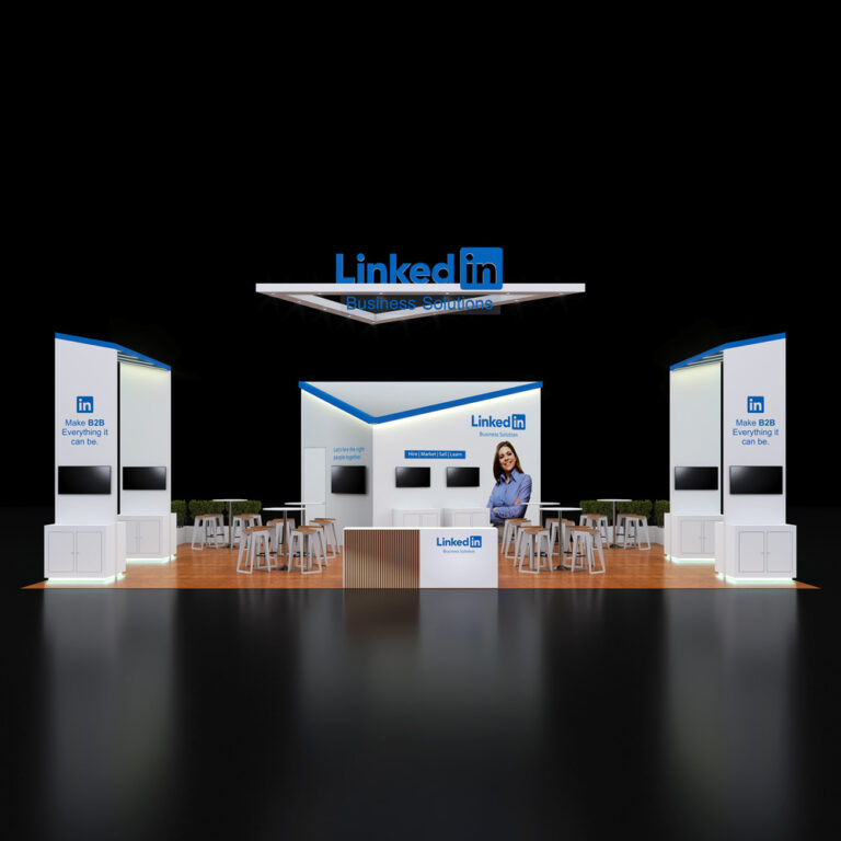 PE3040 047 — 30x40 trade show booth rental by Pure Exhibits