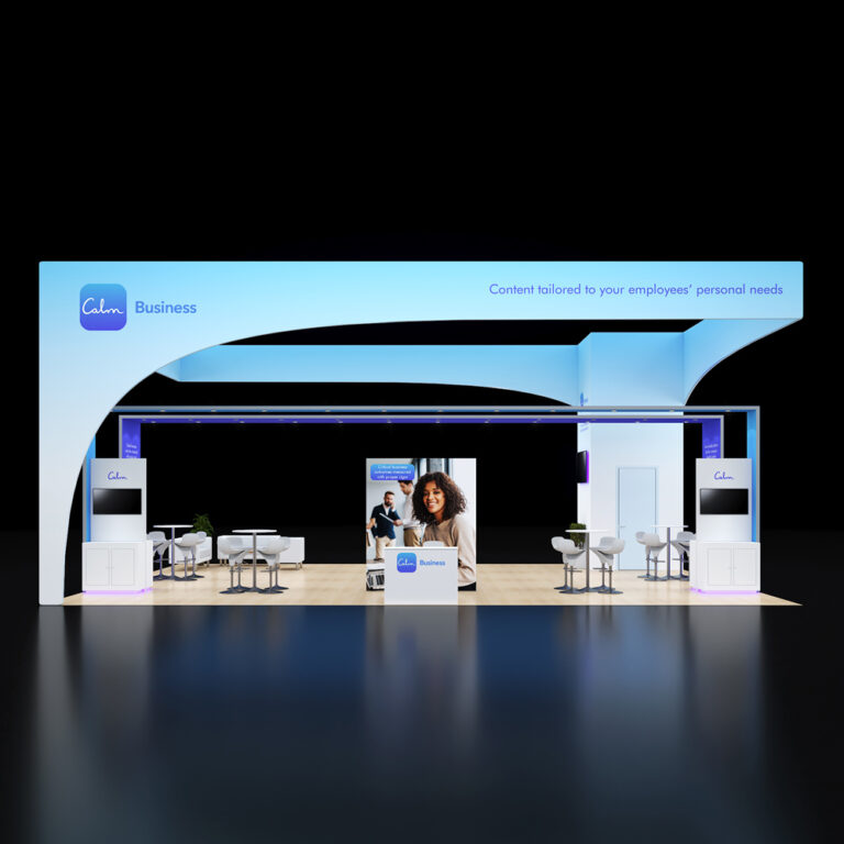 PE3040 048 — 30x40 trade show booth rental by Pure Exhibits