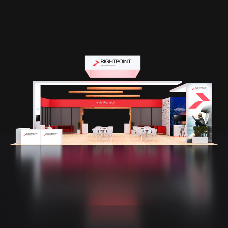 PE3040 052 — 30x40 trade show booth rental by Pure Exhibits