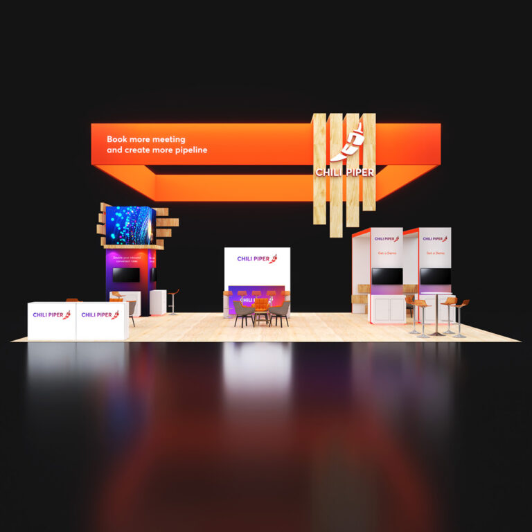 PE3040 053 — 30x40 trade show booth rental by Pure Exhibits