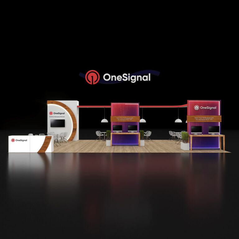 PE3040 054 — 30x40 trade show booth rental by Pure Exhibits