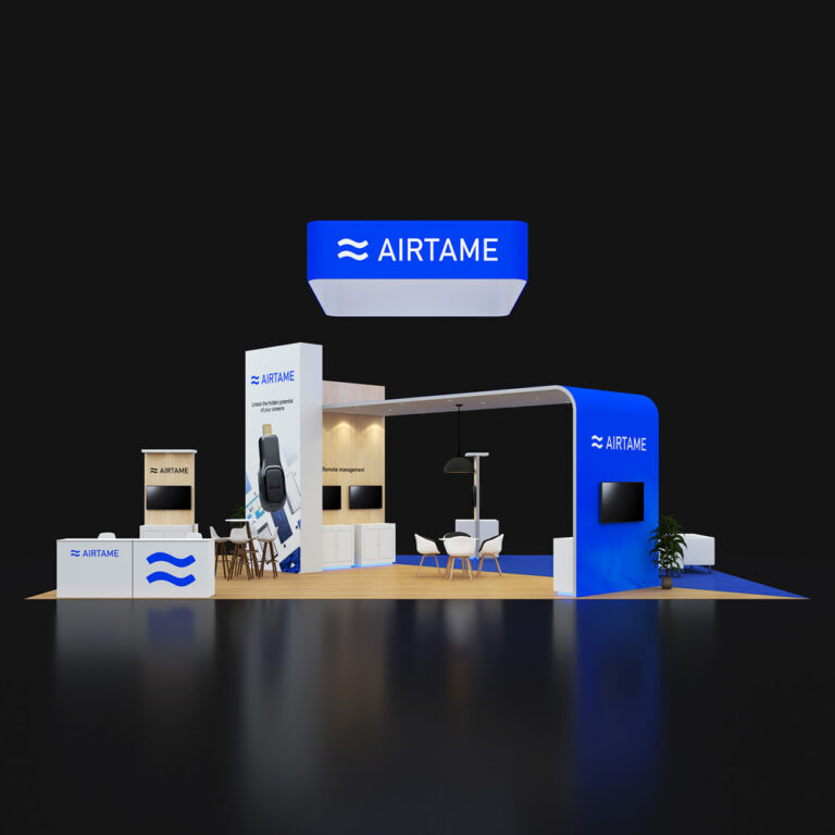 PE3040 055 — 30x40 trade show booth rental by Pure Exhibits