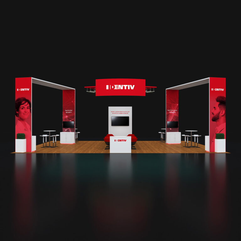 PE3040 056 — 30x40 trade show booth rental by Pure Exhibits