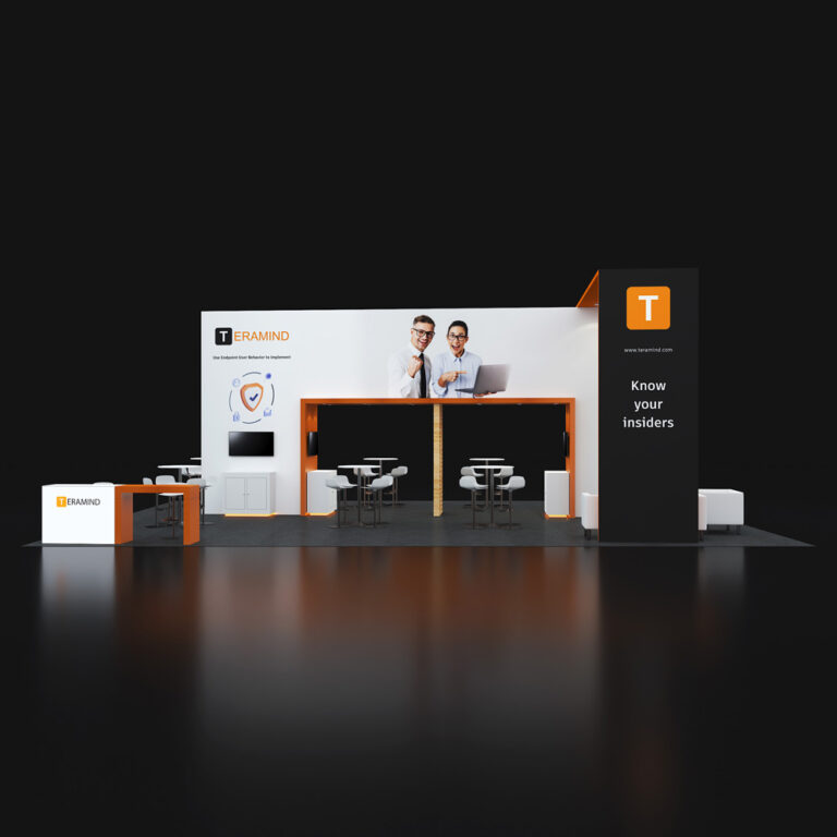 PE3040 059 — 30x40 trade show booth rental by Pure Exhibits