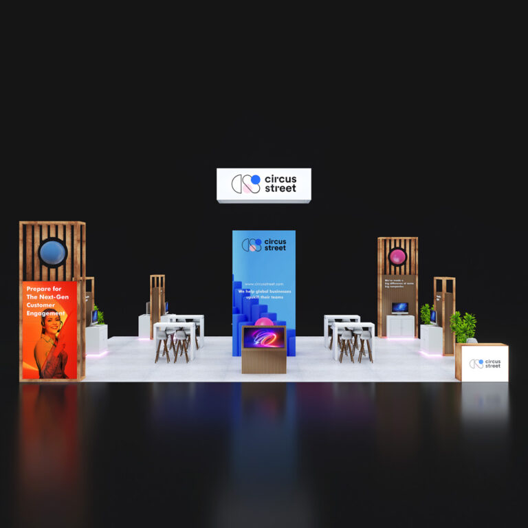 PE3040 062 — 30x40 trade show booth rental by Pure Exhibits