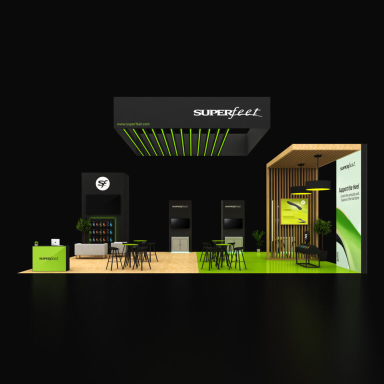 PE3040 064 — 30x40 trade show booth rental by Pure Exhibits