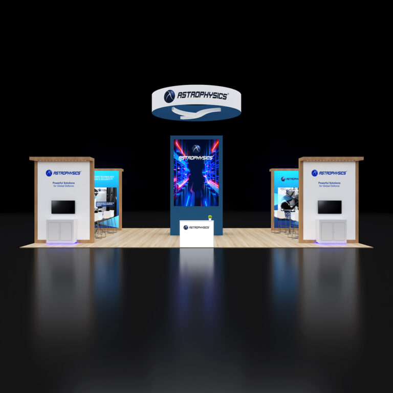 PE3040 074 — 30x40 trade show booth rental by Pure Exhibits