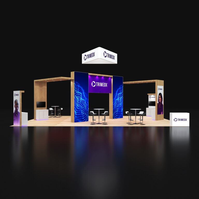 PE3040 076 — 30x40 trade show booth rental by Pure Exhibits