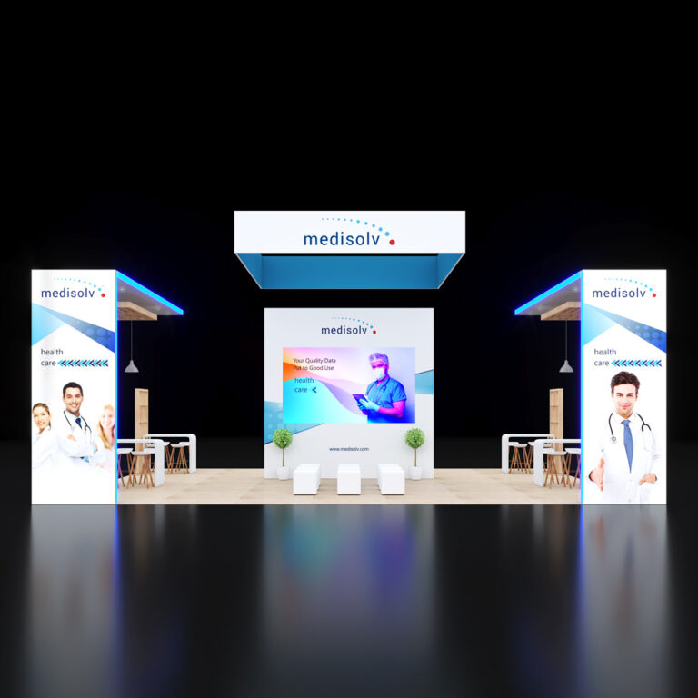 PE3040 078 — 30x40 trade show booth rental by Pure Exhibits