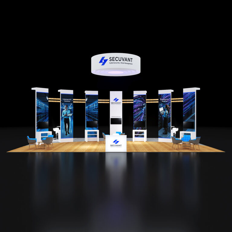 PE3040 085 — 30x40 trade show booth rental by Pure Exhibits