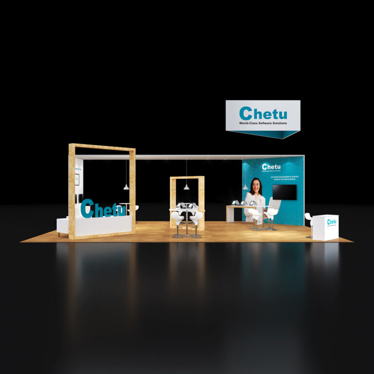 PE3040 086 — 30x40 trade show booth rental by Pure Exhibits