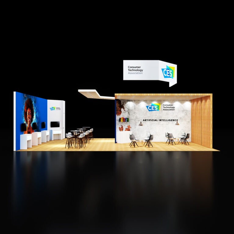 PE3040 089 — 30x40 trade show booth rental by Pure Exhibits