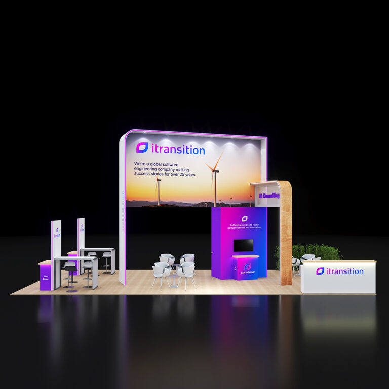 PE2040 78 — 20x40 trade show booth rental by Pure Exhibits