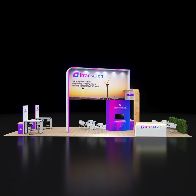 PE2050 002 — 20x50 trade show booth rental by Pure Exhibits