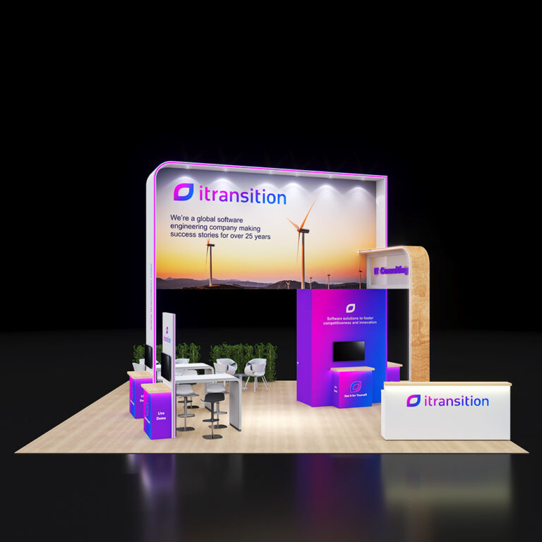 PE3030 107 — 30x30 trade show booth rental by Pure Exhibits