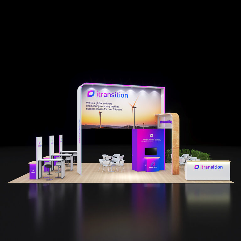 PE3040 001 — 30x40 trade show booth rental by Pure Exhibits