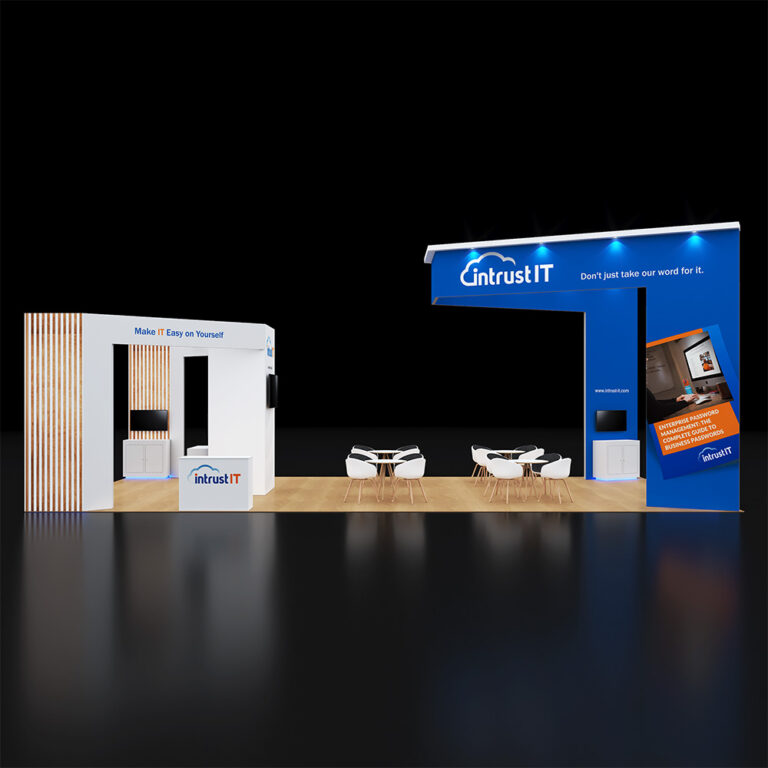 PE2040 77 — 20x40 trade show booth rental by Pure Exhibits