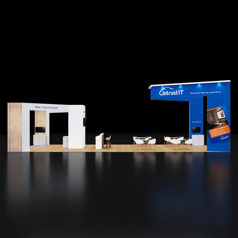 PE2050 004 — 20x50 trade show booth rental by Pure Exhibits