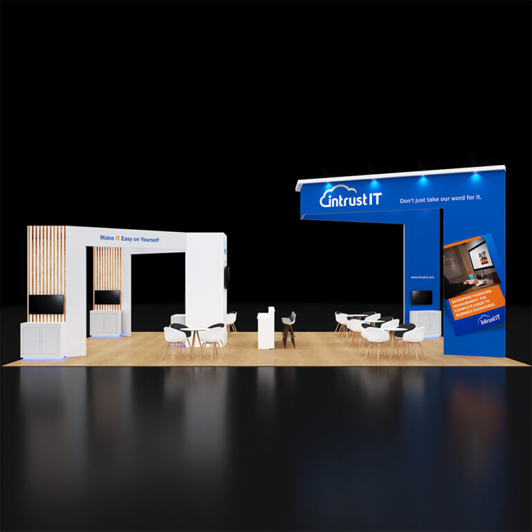PE3040 003 — 30x40 trade show booth rental by Pure Exhibits