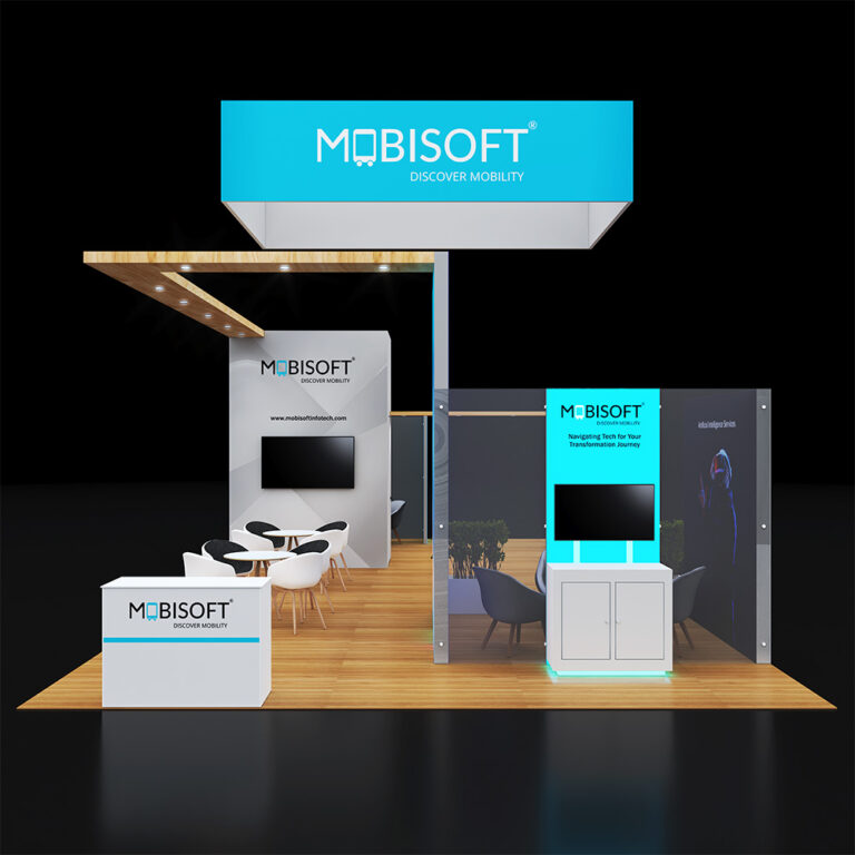 PE2040 80 — 20x40 trade show booth rental by Pure Exhibits