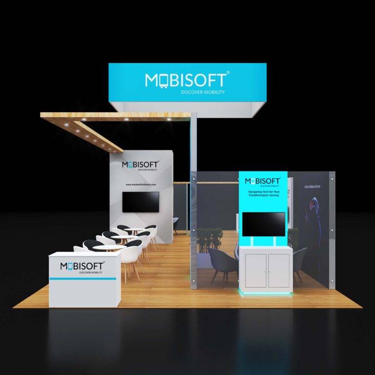 PE2050 005 — 20x50 trade show booth rental by Pure Exhibits