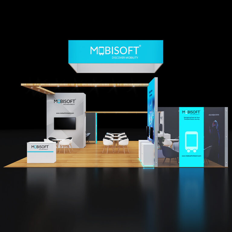 PE3040 004 — 30x40 trade show booth rental by Pure Exhibits