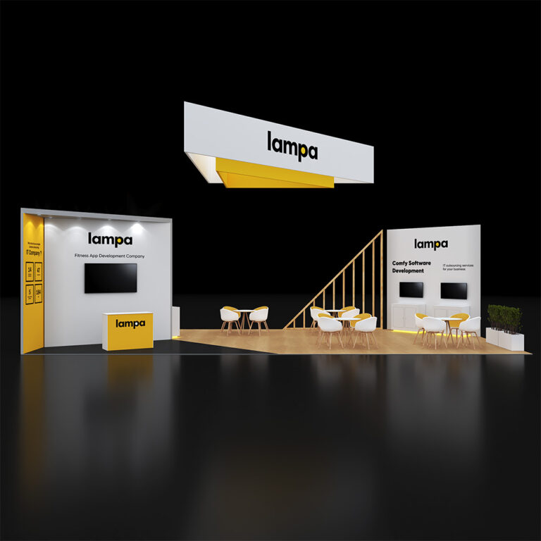 PE2040 81 — 20x40 trade show booth rental by Pure Exhibits