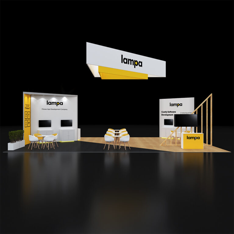 PE3040 005 — 30x40 trade show booth rental by Pure Exhibits