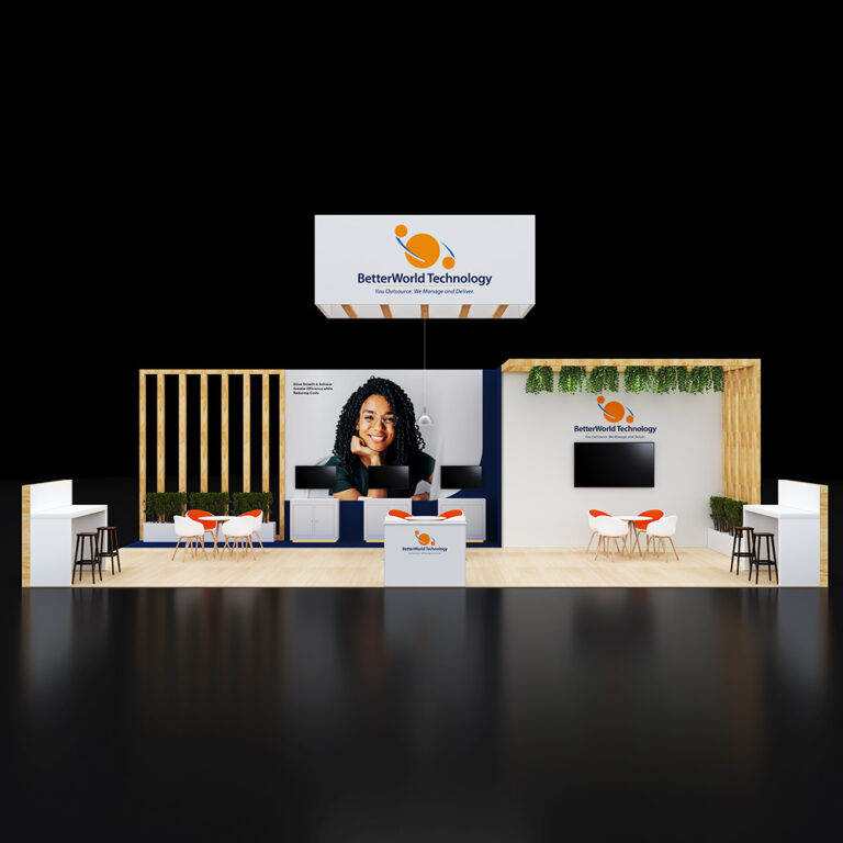 PE2040 82 — 20x40 trade show booth rental by Pure Exhibits