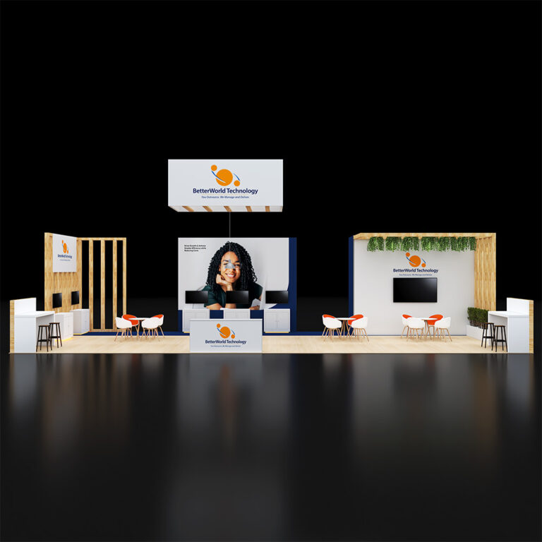 PE2050 007 — 20x50 trade show booth rental by Pure Exhibits