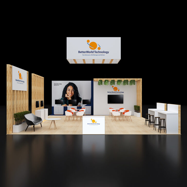 PE3040 006 — 30x40 trade show booth rental by Pure Exhibits