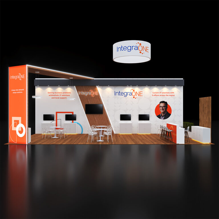 PE2040 83 — 20x40 trade show booth rental by Pure Exhibits
